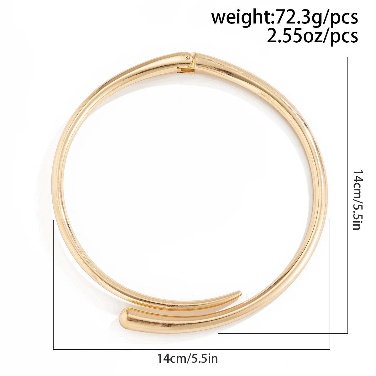 Punk Water Drop Torques Choker Necklace Open Cuff Bangle for Women Wed Bridal Adjustable Rings Party Grunge Jewelry Set