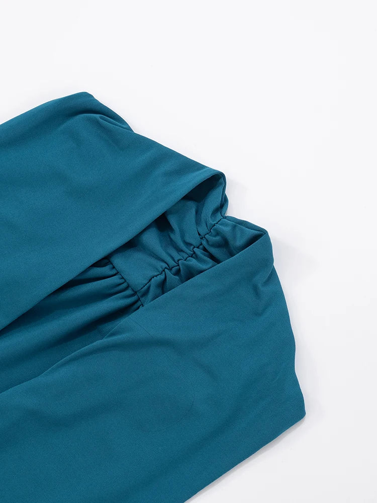 Hipster 2 Piece Set Women Sexy Deep V-Neck Hollow Bandage Bodysuit+Flare Pants Summer Midnight Matching Clubwear Suit