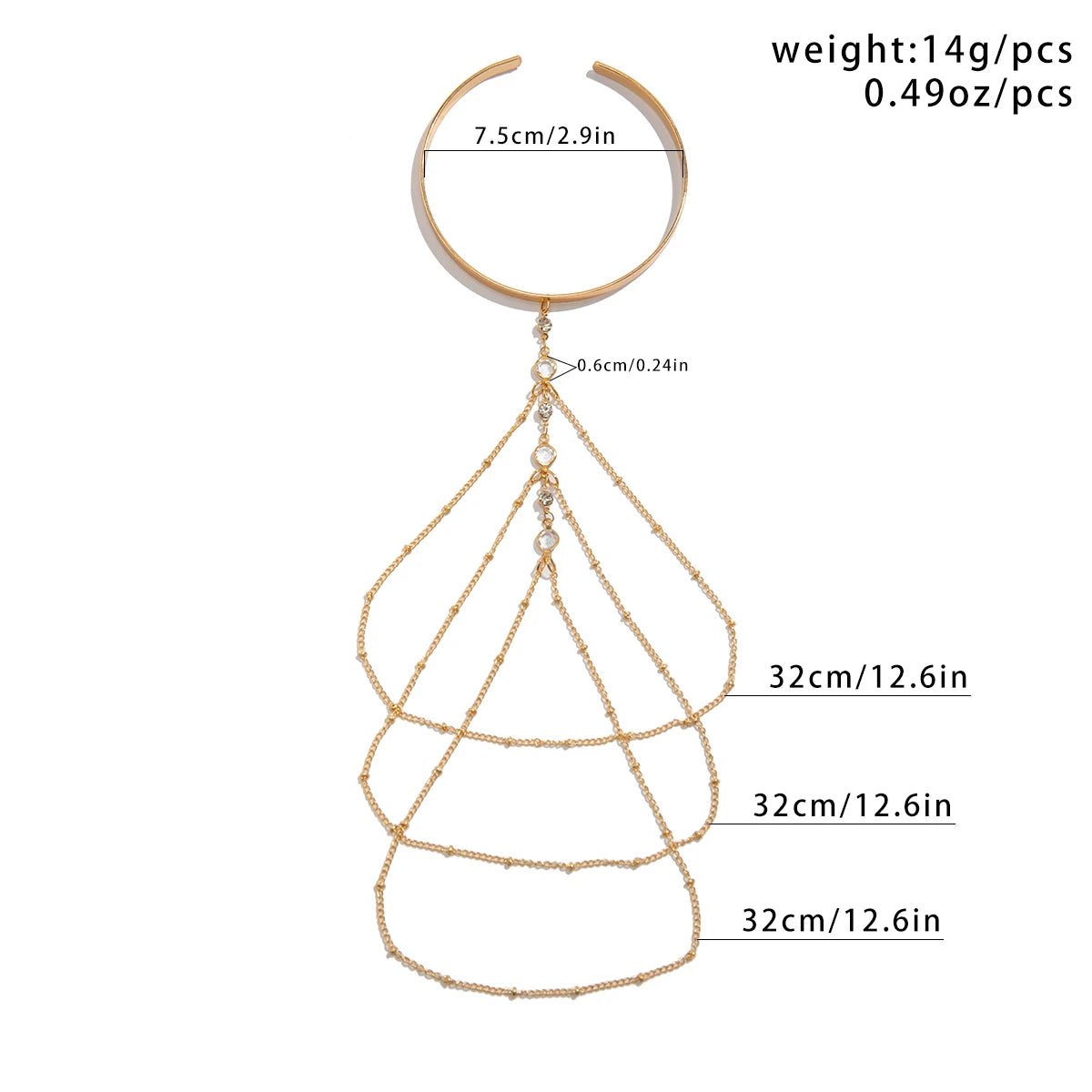 17 Styles Boho Crystal Pendant Cuff Open Bangles for Women Wed Bridal Goth Tassel Link Arm Bracelets Party Jewelry Gift