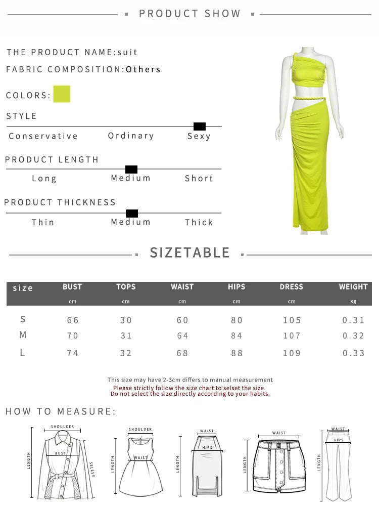 Summer Trend 2 Piece Set Women Irregular Skew Collar Bandage Backless Tops+Ruched Skirts Beach Vacation Elegant Suit