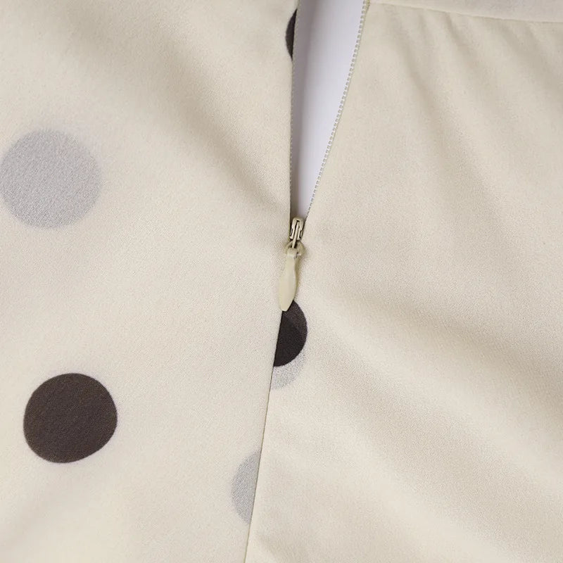 Polka Dot Print Halter Neck Open Back Mini A-line Dress French Vintage Sexy Summer Dresses 2026