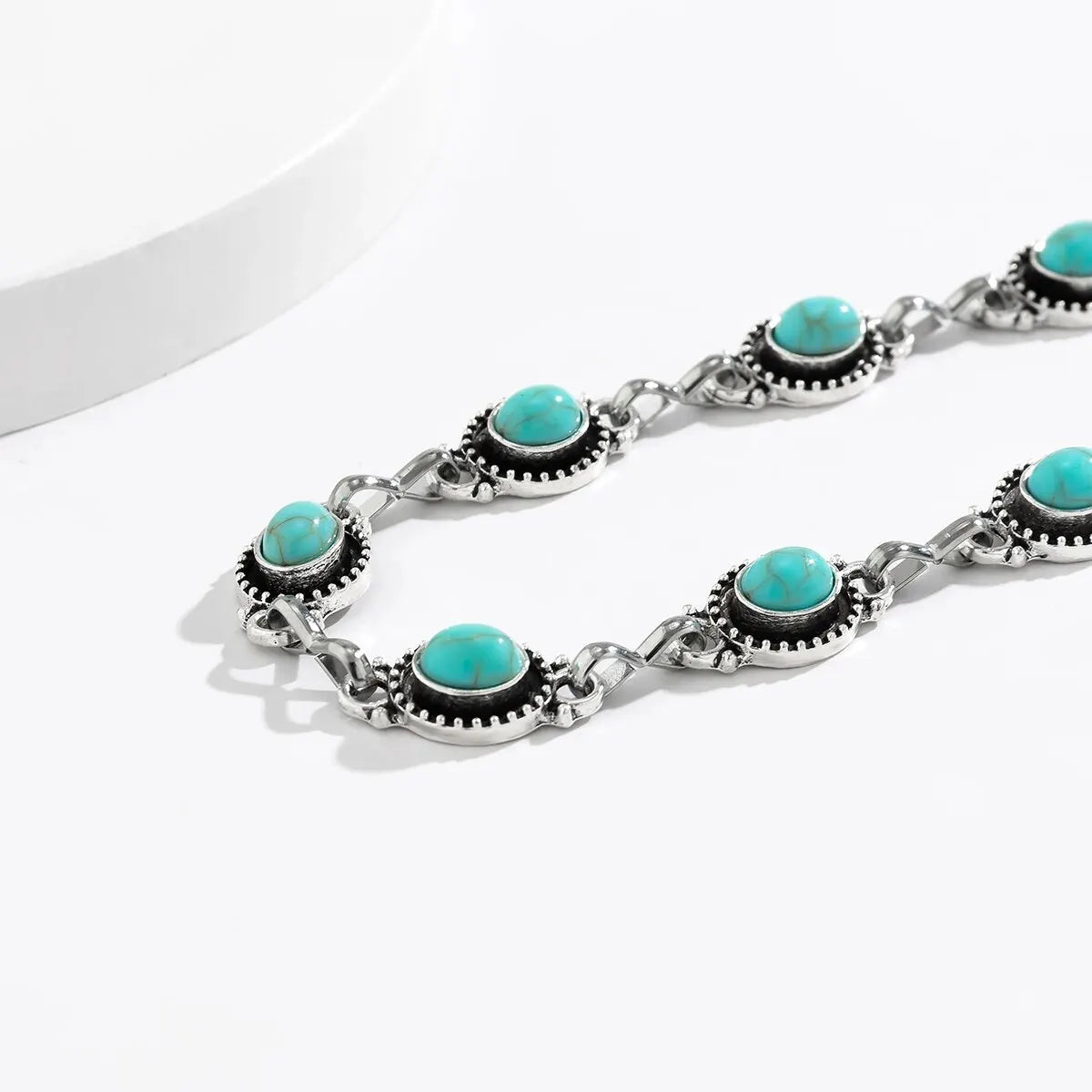 Boho Vintage Blue Seed Bead Chain Anklet for Women Ethnic Sandals Natural Stone Leg Bracelets Summer Beach Bikini Accessories