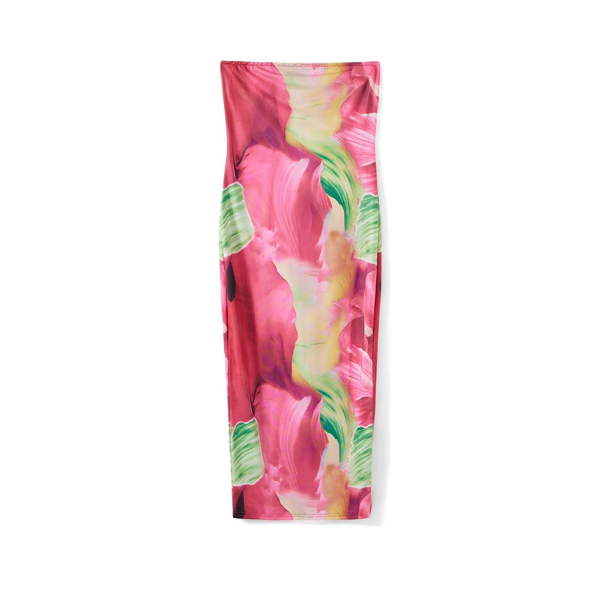 Women Y2K Floral Tube Long Dress Backless Strapless Bodycon Maxi Dresses Summer Holiday Bandeau Dress Beachwear