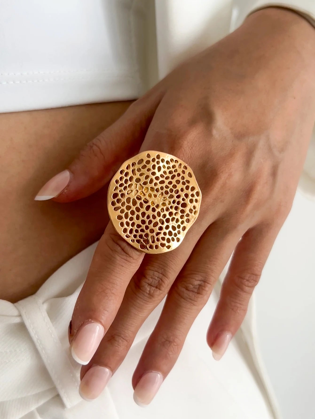 27 Styles Unique Exaggerated Big Flower Starfish Moon Rings Women Punk Geometric Adjustable Finger Ring Grunge Jewelry