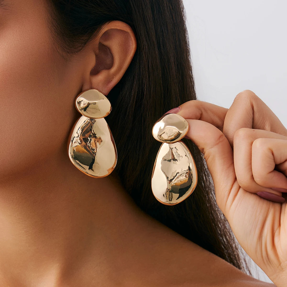 15 Styles Vintage Glossy Irregular Geometric Drop Earrings Women Fashion Statement Piercing Hanging Earring Ear Jewelry