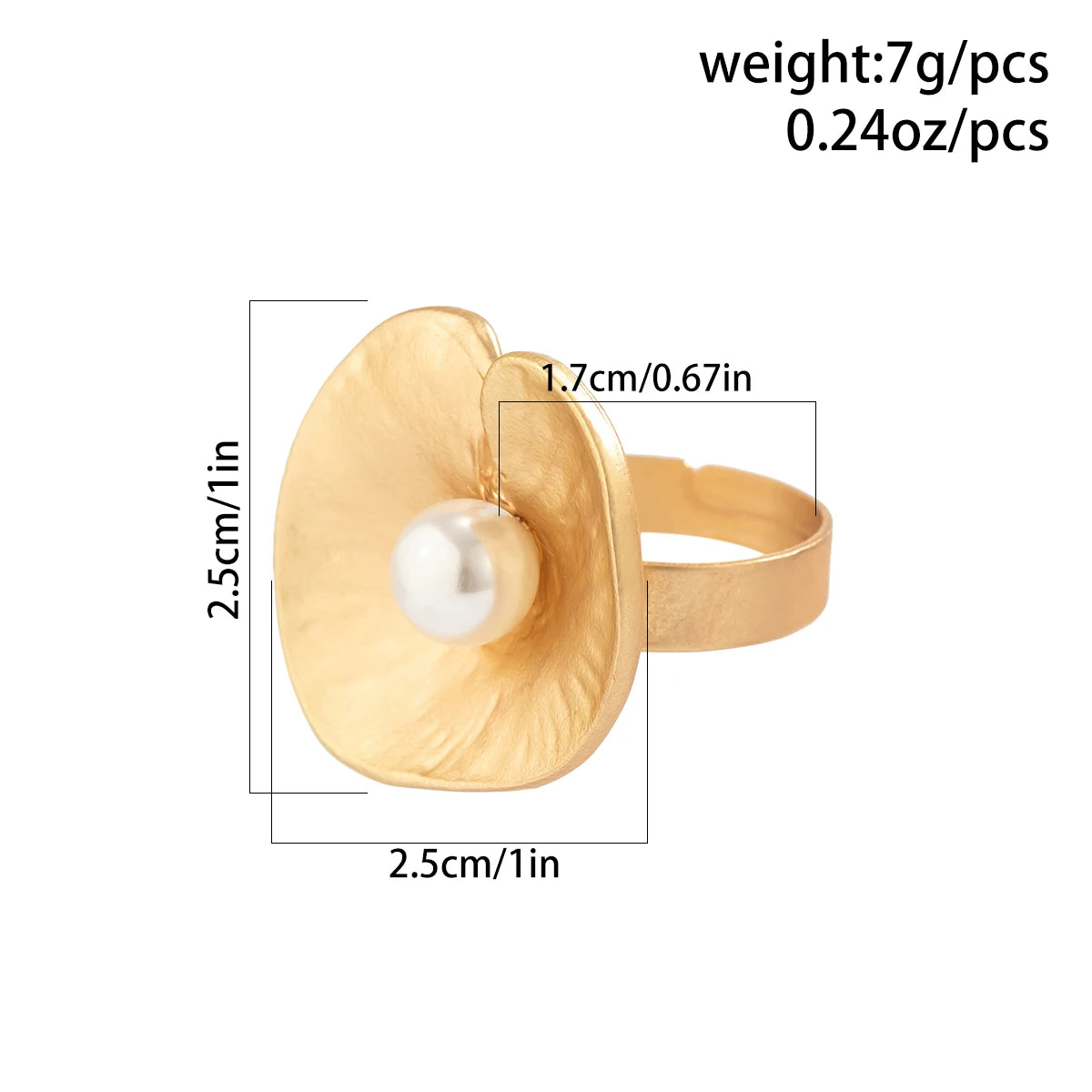 2Pcs Punk Creative Imitation Pearl Lotus Leaves Open Rings Set for Women Goth Gold Color Geometric Finger Ring Wed Accessories