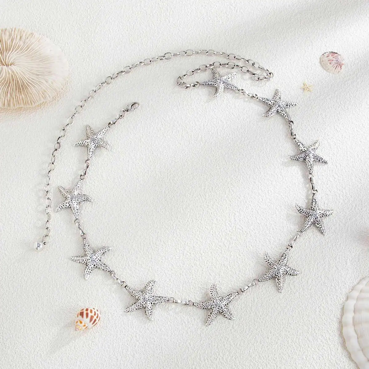 Sexy Boho Metal Starfish Scallop Waist Belly Chain for Women New 2025 Summer Beach Bikini Boho Belts Party Body Jewelry