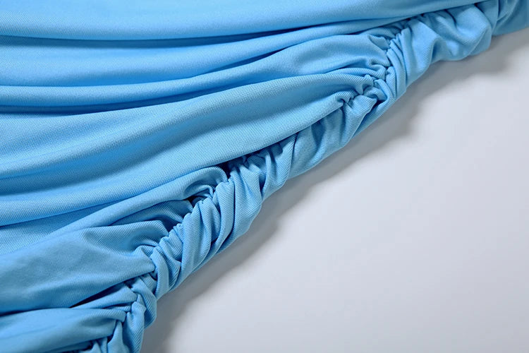 Asymmetry Split Dress Women Backless Ruched Solid Sexy Elegant Skinny Birthday Party Clubwear Skew Collar Bodycon