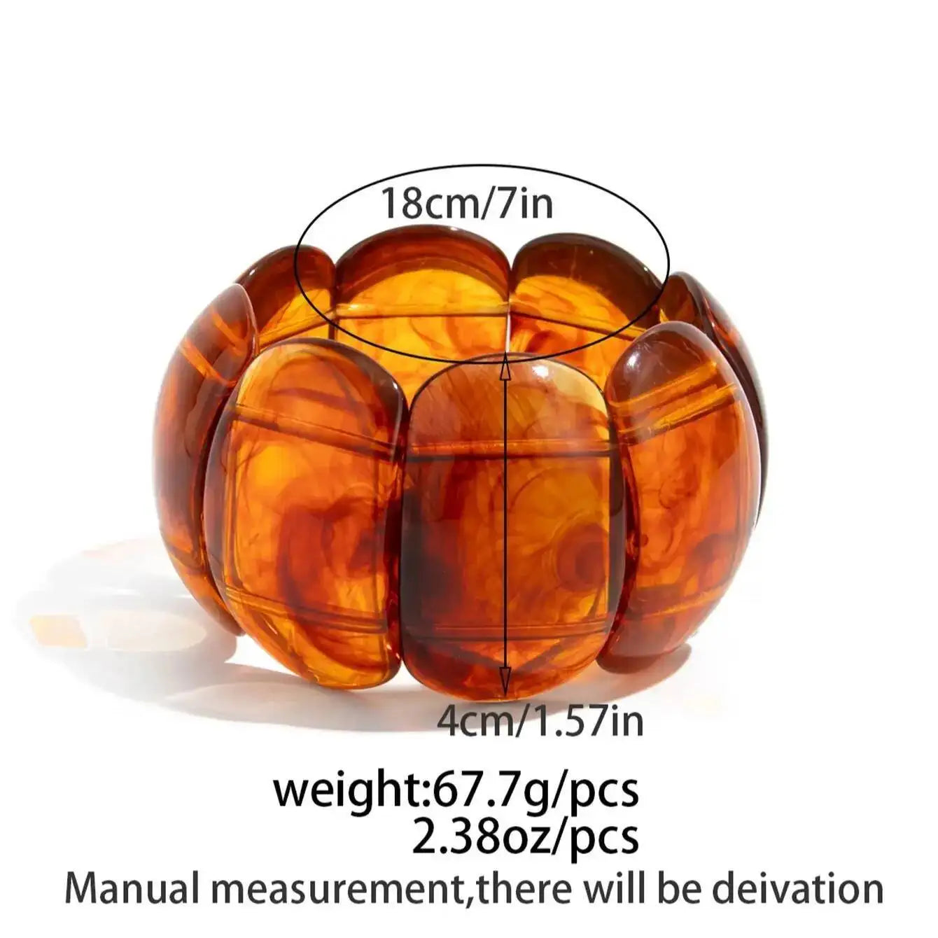 2 Styles Vintage Round Resin Plastic Bangles for Women New Trend 2025 Punk Chunky Thick Wide Bracelets Grunge Jewelry