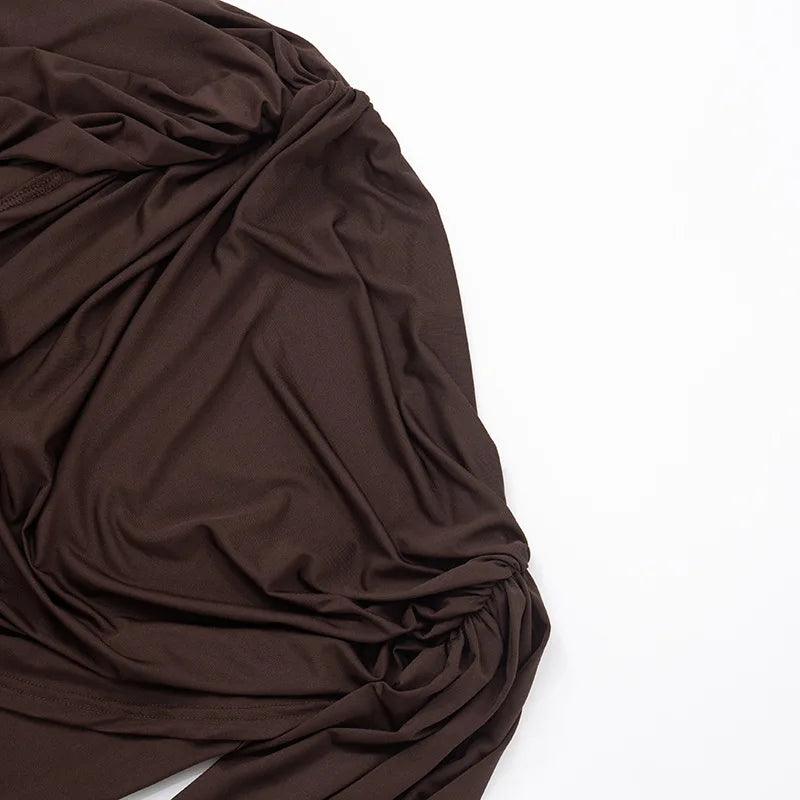 Cowl Neck Sleeveless Bodycon Dress Sexy Short Party Dresses Woman 2025 Summer Night Club Outfits