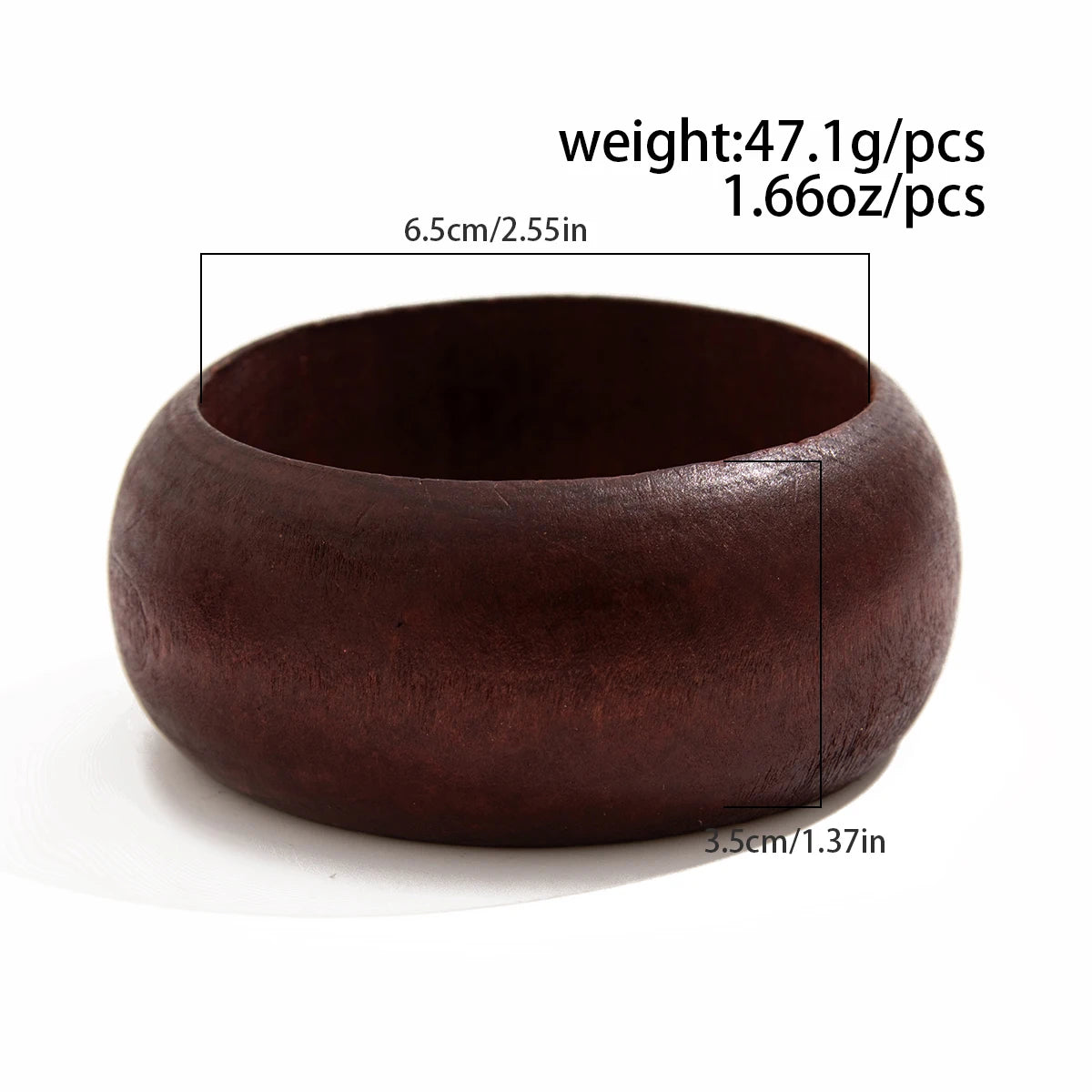 Vintage Retro Irregular Wood Bangles for Women Fashion Statement Creative Geometric Chunky Bracelets Couple Jewelry New