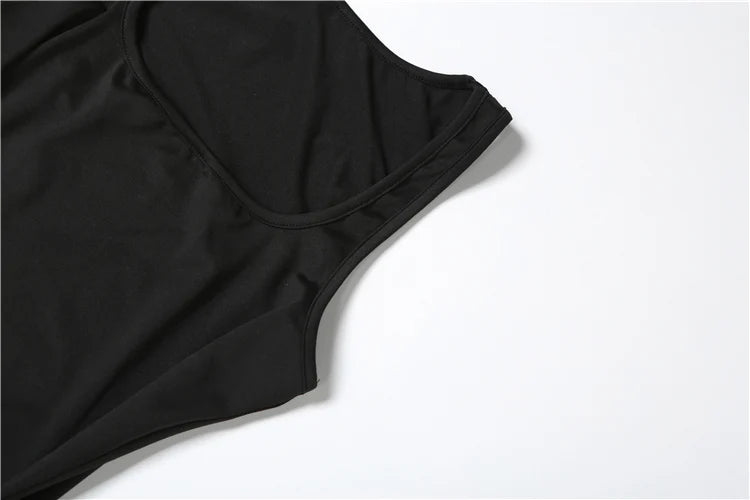 Casual Fashion Dress Women Summer Trend Square Collar Sleeveless Ruched Knot Daily Simple Comfortabl Long Bodycon