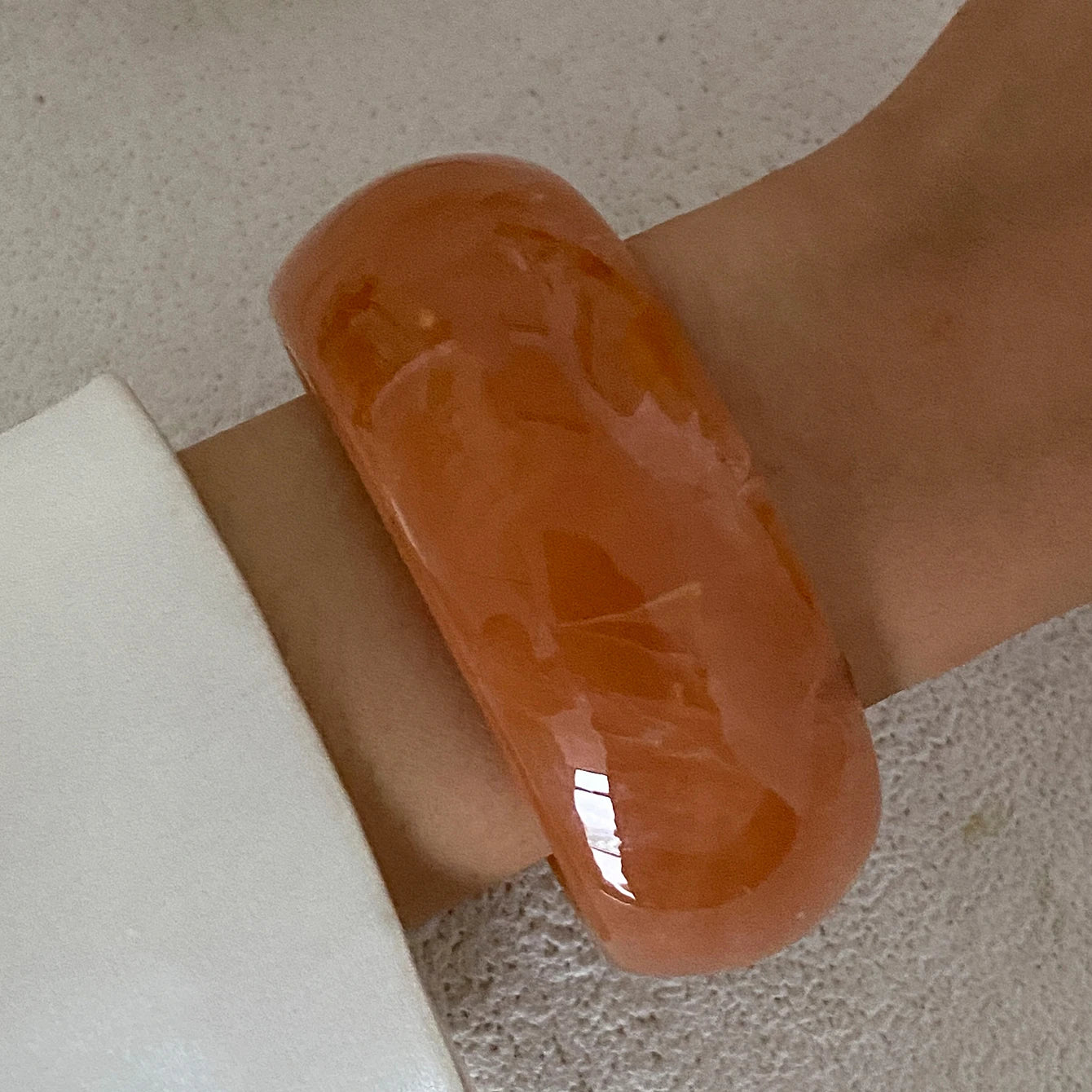 2025 Trendy Irregular Thick Resin Bangle Bracelets for Women Vintage Unique Wide Cuff Bracelet Party Beach Jewelry