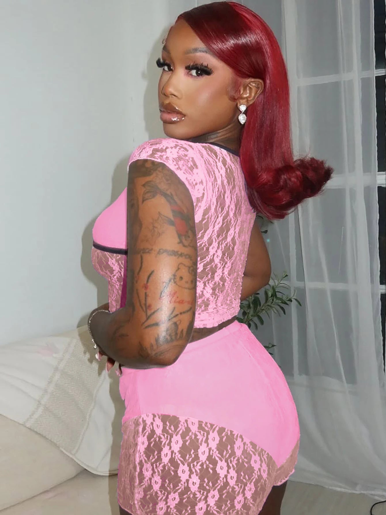 Patchwork Sexy 2 Piece Set Women Y2K V-Neck Jacquard Crop Tops+Shorts Midnight Matching Hipster Summer Trend Clubwear