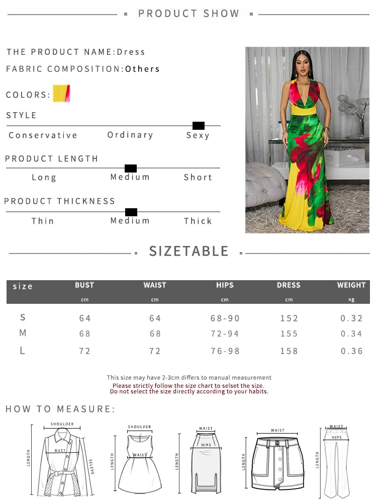 Colorful Print Dress Women Y2K Swing Collar Sleeveless Elegant Backless Trend Banquet Hipster Vacation Party Vestidos