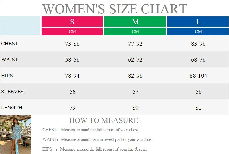 Flower Print Dress Women Sexy High Neck Long Sleeve Starfish Knot Ribbon Vacation Midnight Party Club Stretch Bodycon