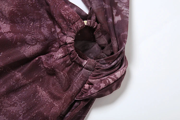 Cross Metal Rings Dress Women Y2K Coquette Sexy Backless Tassel Halter Pleated Waistless Midnight Club Party Bodycon