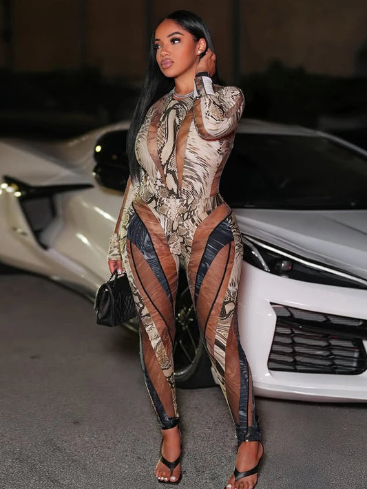 Colorful Patchwork 2 Piece Set Women Fall Trend Hipster Bodysuit Tops+Leggings Tight Stretch Matching Street Outfits