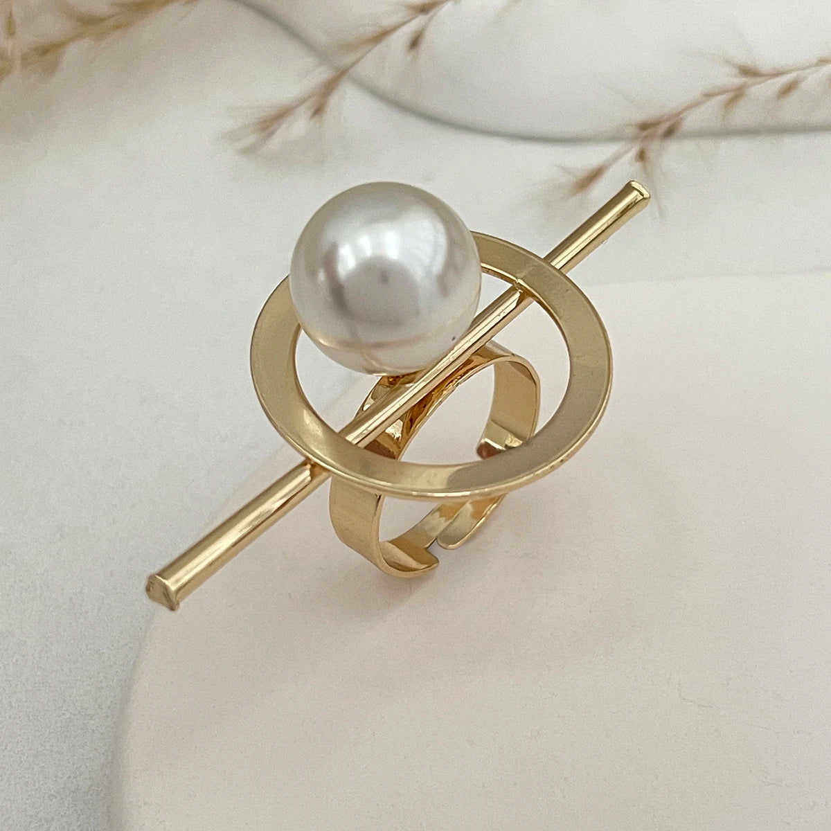 20 Styles Boho Unique Gold Color Petal Flower Rings for Women Punk Geometric Adjustable Rings Couple New Year Jewelry