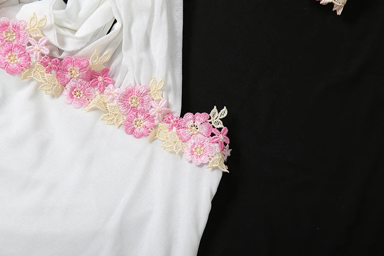 Flower Applique Backless Dress Women Sexy Hollow Cross Halter Bandages Sleeveless Fashion Vacation Party Bodycon