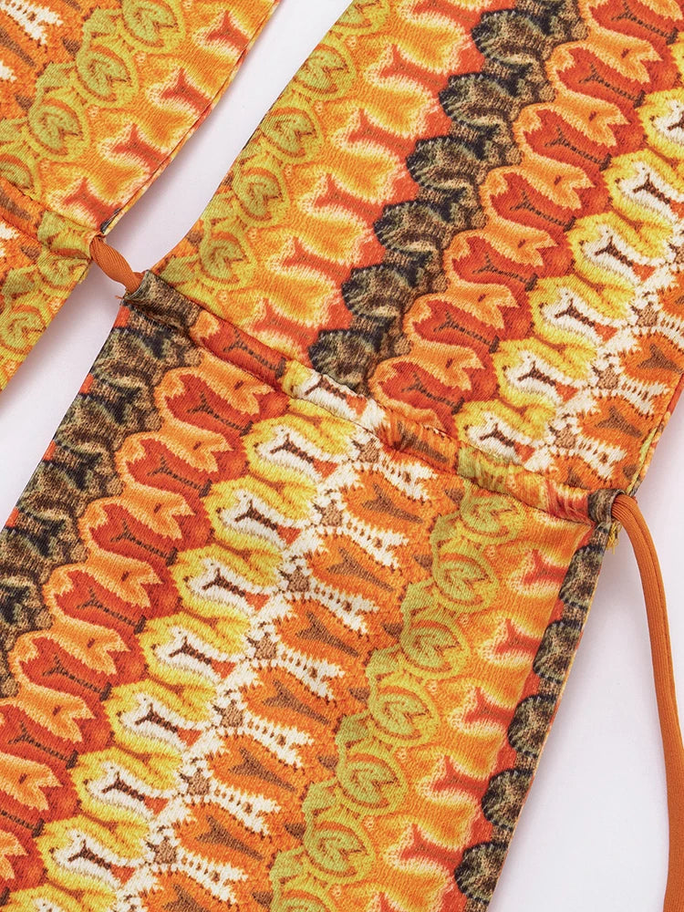 Sexy 2 Piece Set Women Colorful Striped Halter Backless Tank Top+Shirring Shorts Matching Beach Vacation Clubwear