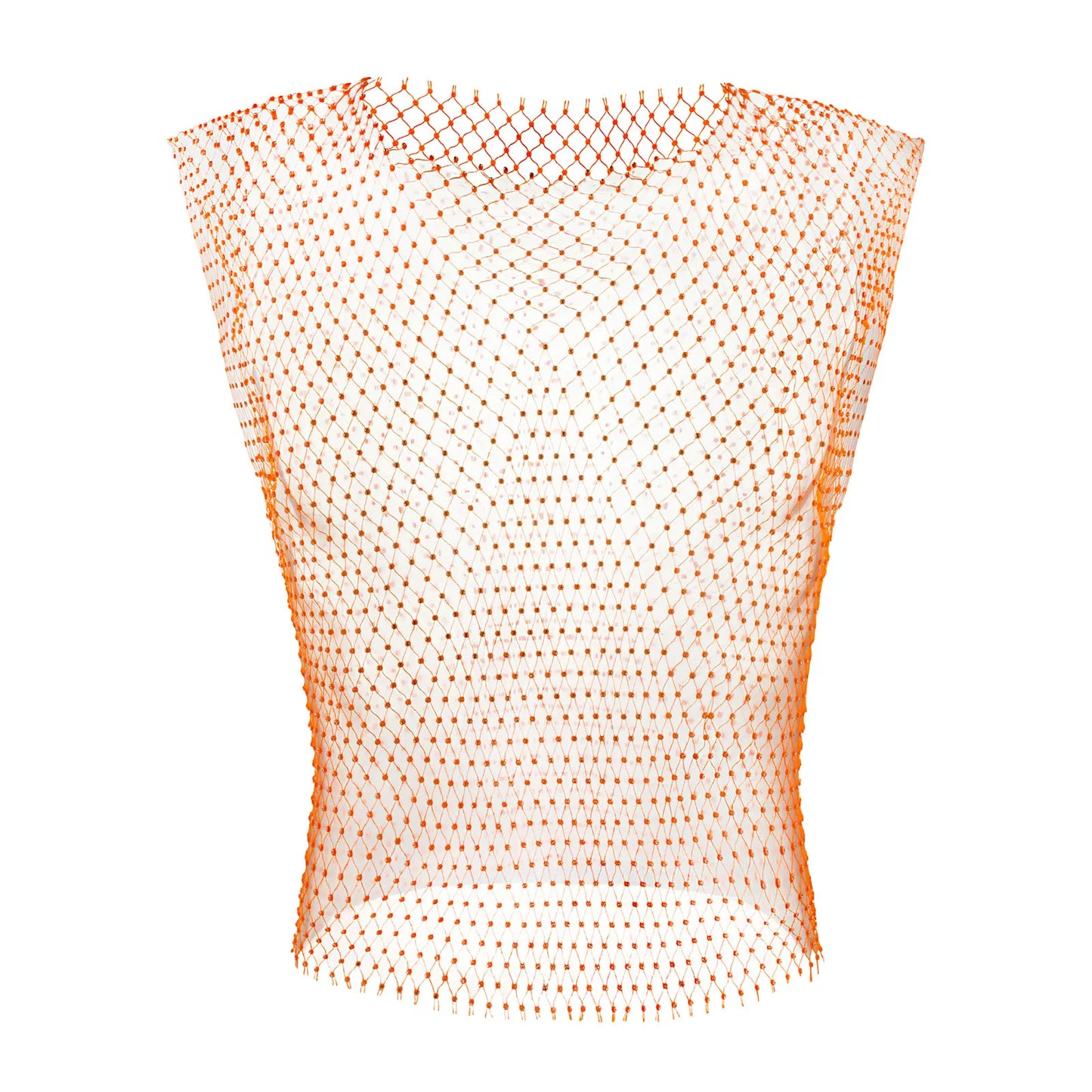 Men Fishnet Sexy Tank Tops Man Rhinestone Shiny See-Through Hollow Vest Mesh Sleeveless T-Shirt Transparent Clothing Clubwear