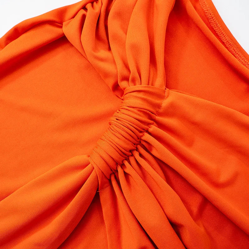 Asymmetrical One Shoulder Hollow Backless Long Dresses for Woman Sexy Summer Dress Party Night Elegant