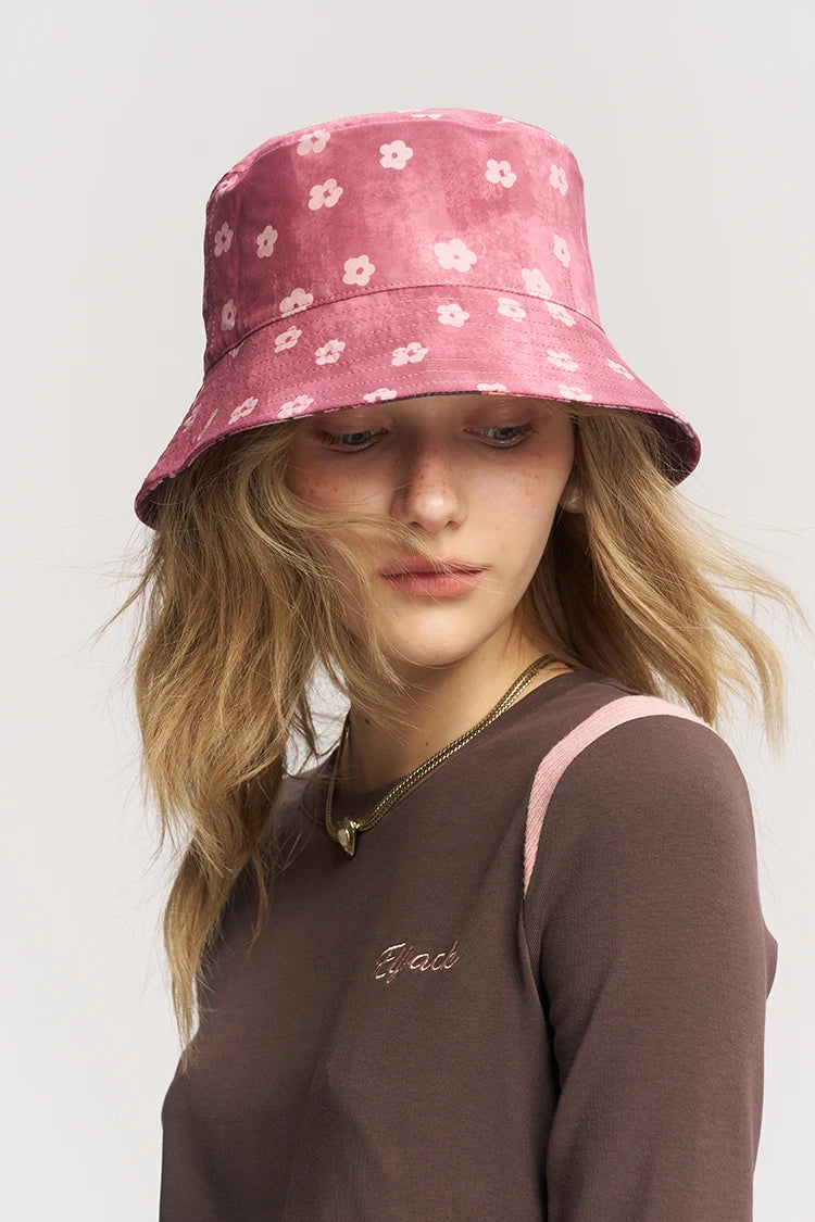 Patchwork Print Bucket Hat with Floral Pattern, Retro Mixed Block Sun Hat for Daily Outdoor, Chic Aesthetic Headwear