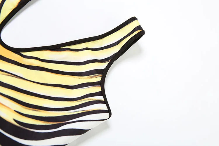 Stripe Women 2 Piece Set Sporty Casual Stretch v-Neck Backless Tank Tops+Shorts Matching Streetwear Hipster Outfits