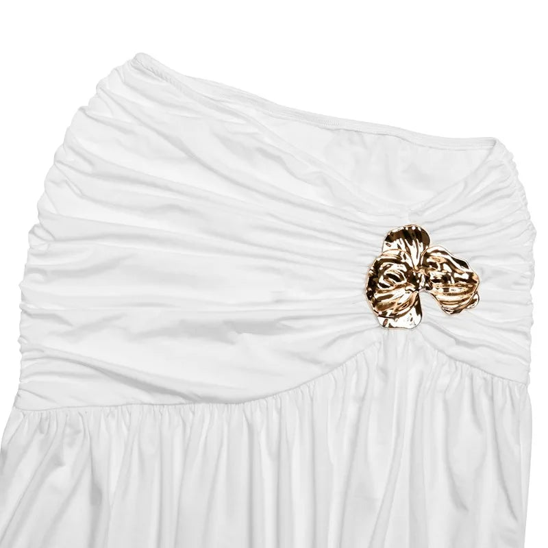 Two Piece Sets for Woman Off Shoulder Crop Top and Split Long Skirt Matching Set Green Beach Vacation Outfits