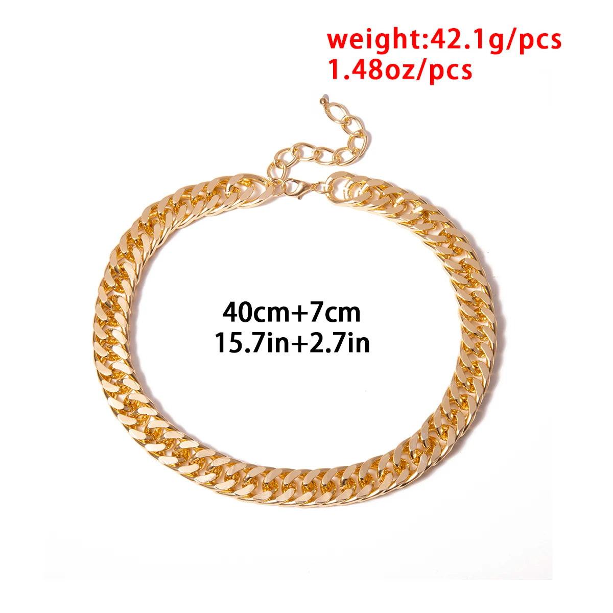Punk Hip Hop Curb Cuban Thick Short Choker Necklace Simple Minimalist Chunky Collar Chain Women Jewelry Party Steampunk