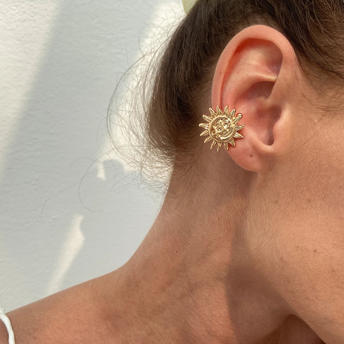 1PC Simple Metal Starfish Flower Ear Cuff for Women Non Piercing Fake Cartilage Moon Scallop Clip Earrings Jewelry Gift