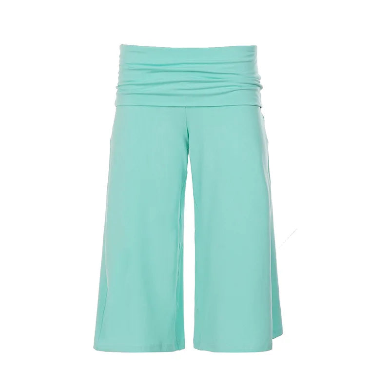 Casual Comfortable Crop Pants Woman Summer Trend Ruched Elastic Low-Waist Daily Simple Basic Fashion Style Classic Bottoms