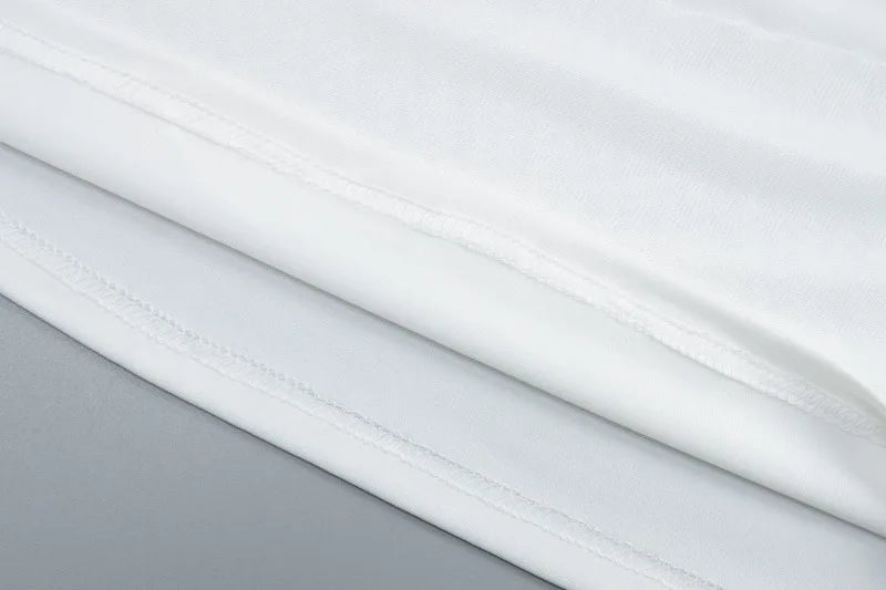 V Neck Backless Sleeveless Pleated Long Maxi Dress Sexy Mesh White Dresses for Woman Party Wedding
