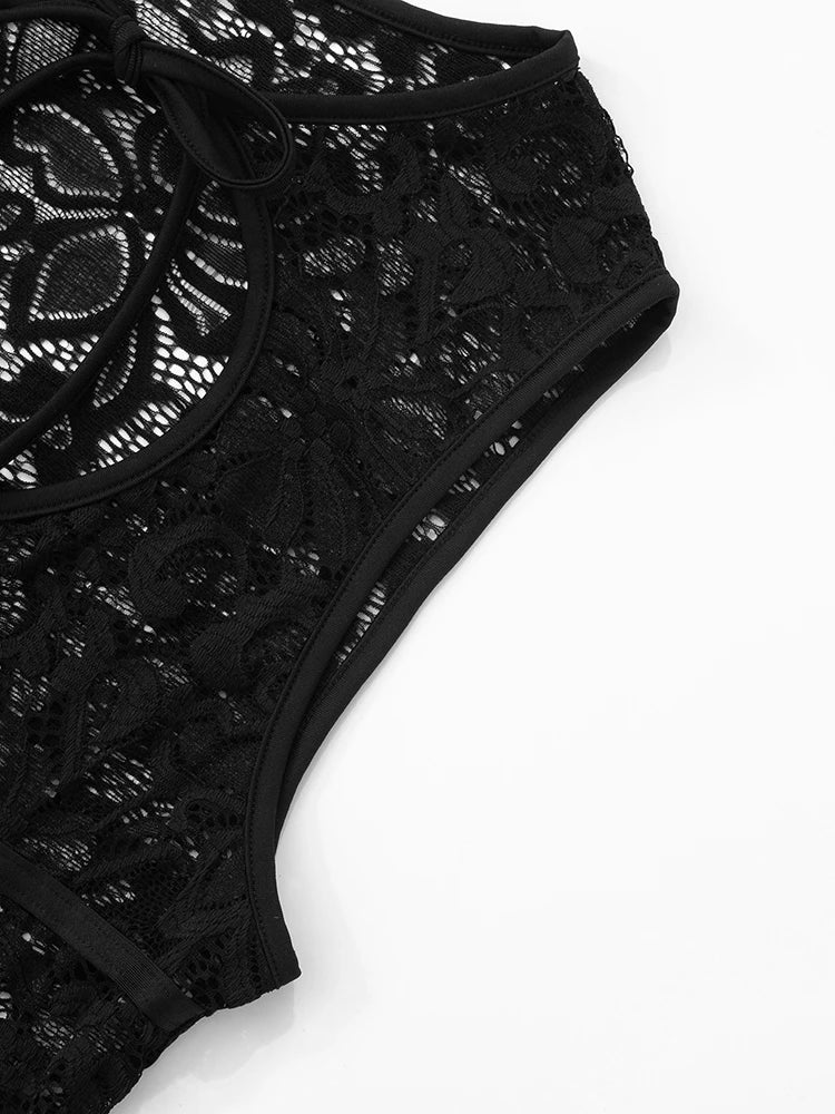 Sexy See Through 2 Piece Set Women Irregular Hollow Bandage Crop Top+Skinny Shirring Shorts Club Party Fashion Suit