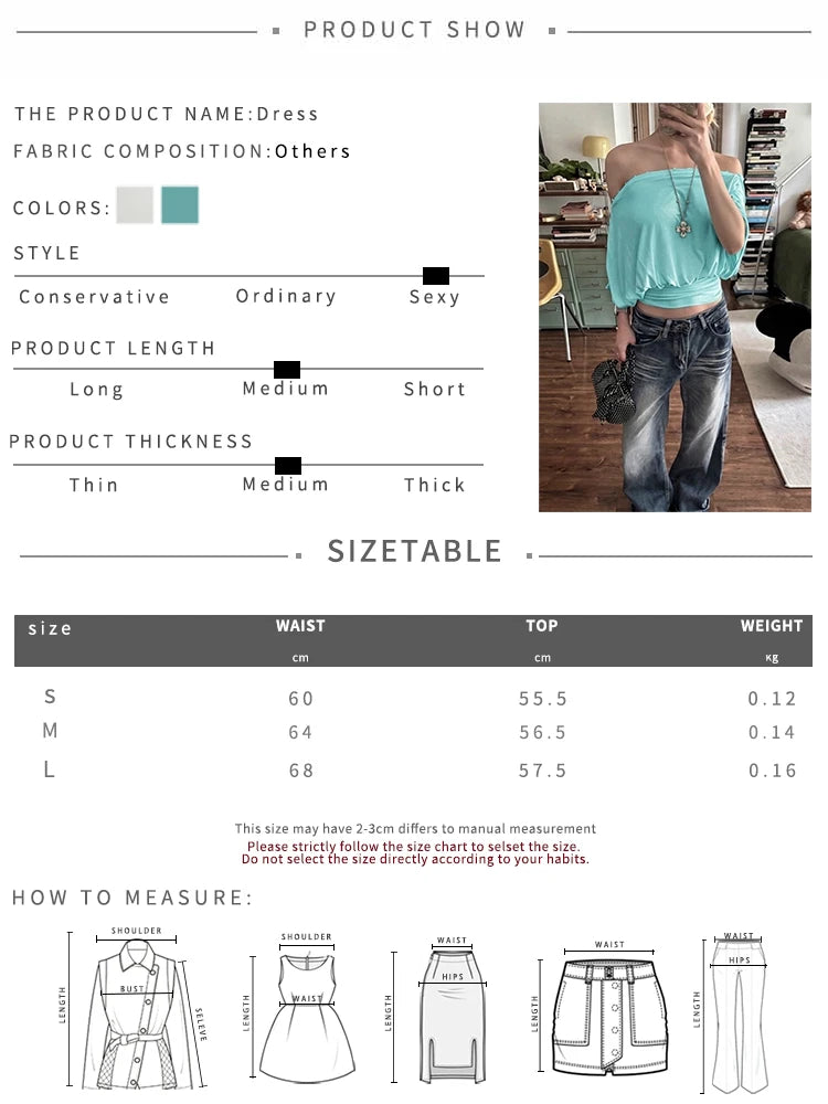 Loose t-Shirt Women Off-Shoulder Batwing Sleeve Folds Leisure Comfortable Summer Fashion Daily Commute Streetwear
