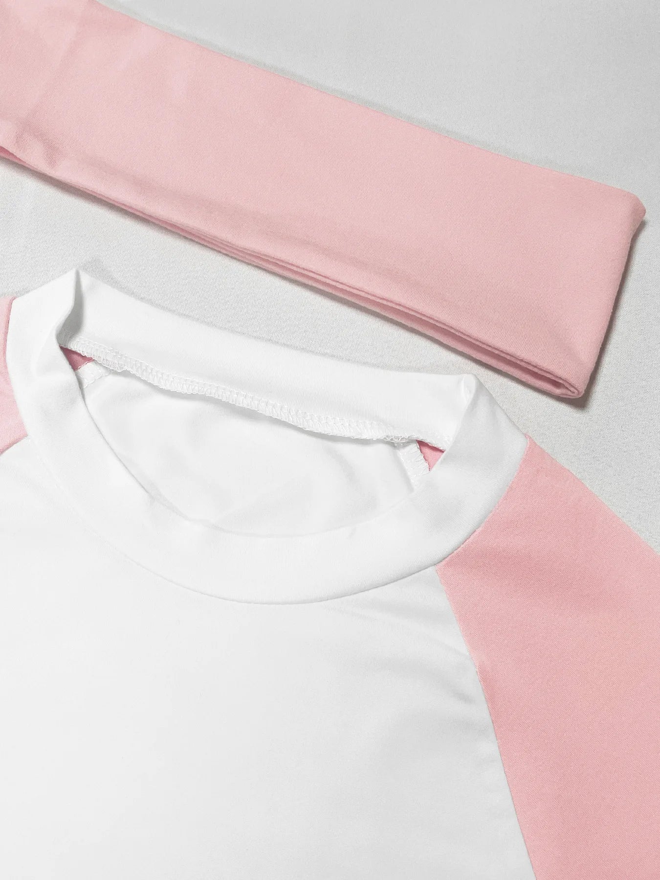 Sporty Patchwork 3 Piece Set Women Casual Summer Headband+Crop Top+High Waist Bike Shorts Street Matching Tracksuit