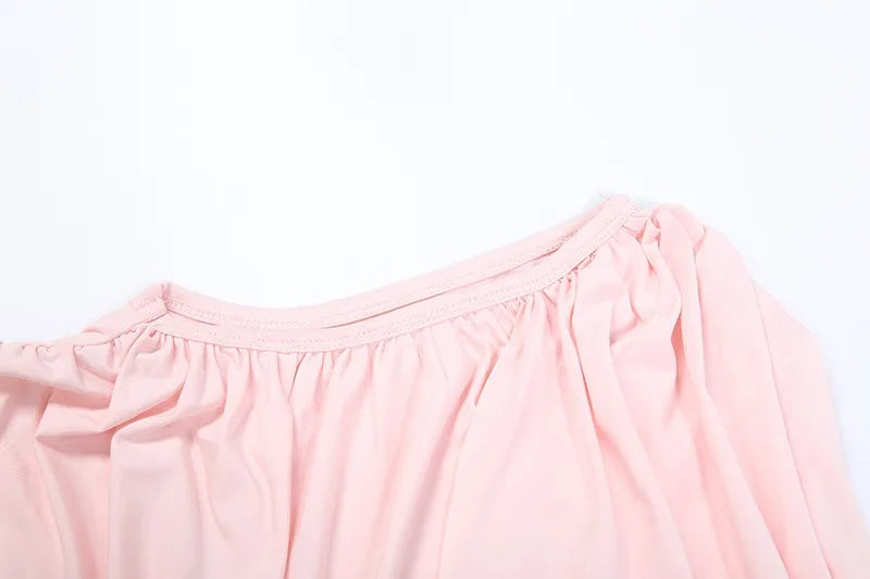 One Shoulder Draped Cape Maxi Dress Pink Elegant Luxury Evening Party Dresses for Woman Birthday