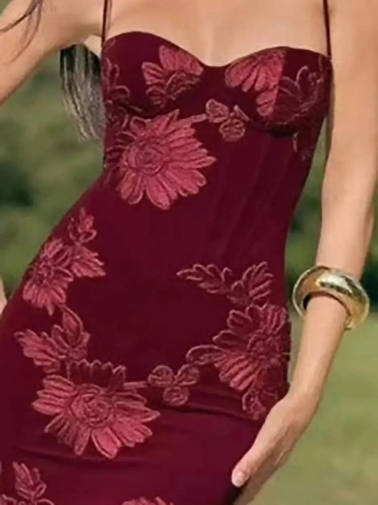 Spaghetti Strap Print Sexy Maxi Dress Women Fashion Off-shoulder Sleeveless Backless Bodycon Club Party Long Dresses