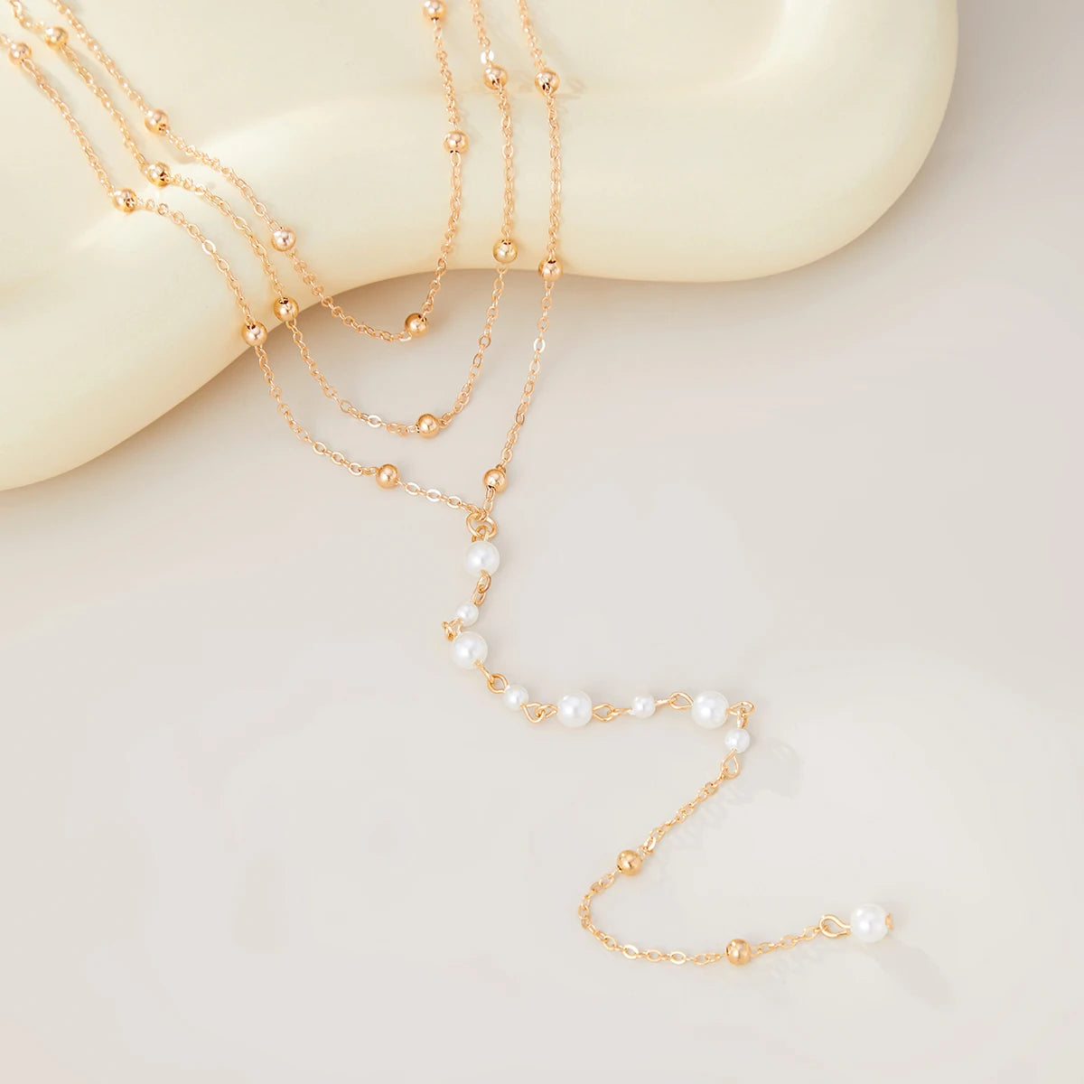 Vintage Imitation Pearl Long Tassels Pendant Necklaces For Women Bohemia Elegant Summer Party Banquet Charm Jewelry