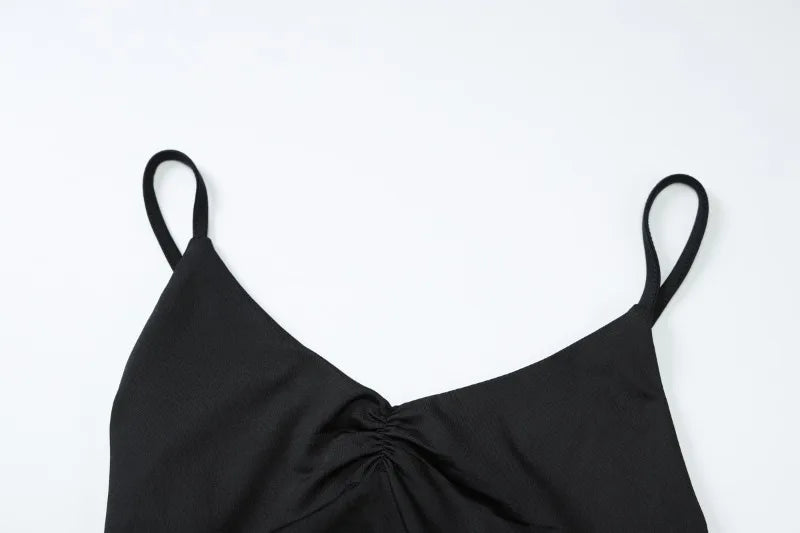 One Pieces Black Rompers Sexy Fitness Yoga Halter Backless Sleeveless Jumpsuits Shorts Women Clothing