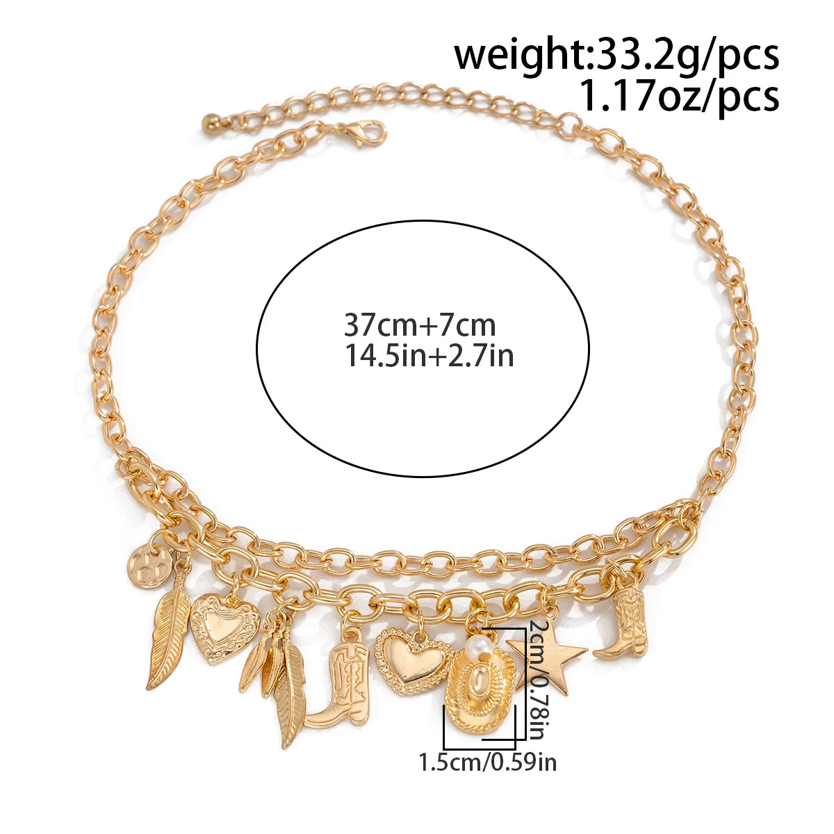 Vintage Love Heart Bow Conch Pendant Choker Necklace for Women Goth Adjustable Metal Clavicle Chain Neck Jewelry Gift