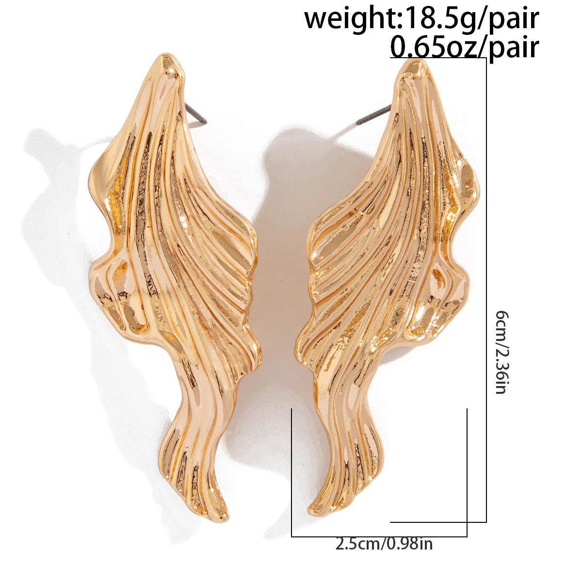 Vintage Irregular Fish Tail Drop Earrings for Women Fashion Statement Creative Metal Piercing Earring Steampunk Jewelry