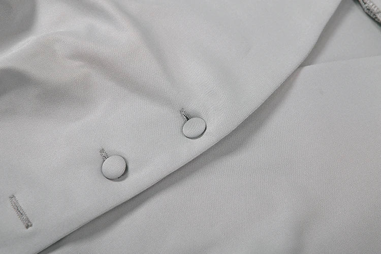 Office 2-Piece Set Women v-Neck Single-Breasted Full Sleeve Folds Hem Coats+Fishtail Skirts Elegant Simple Chic Suits