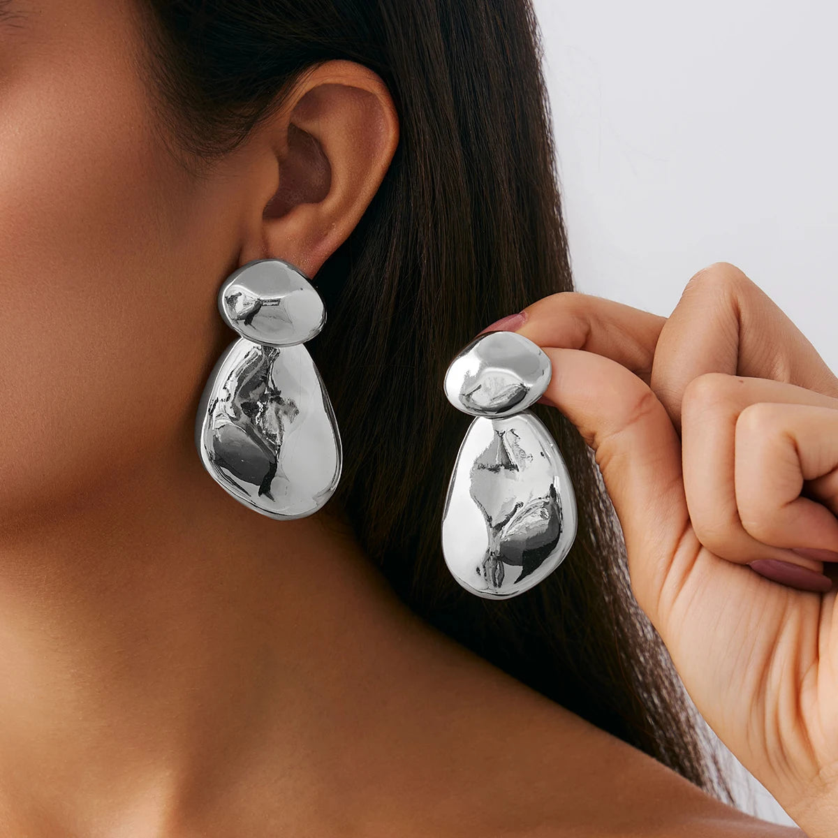 15 Styles Vintage Glossy Irregular Geometric Drop Earrings Women Fashion Statement Piercing Hanging Earring Ear Jewelry