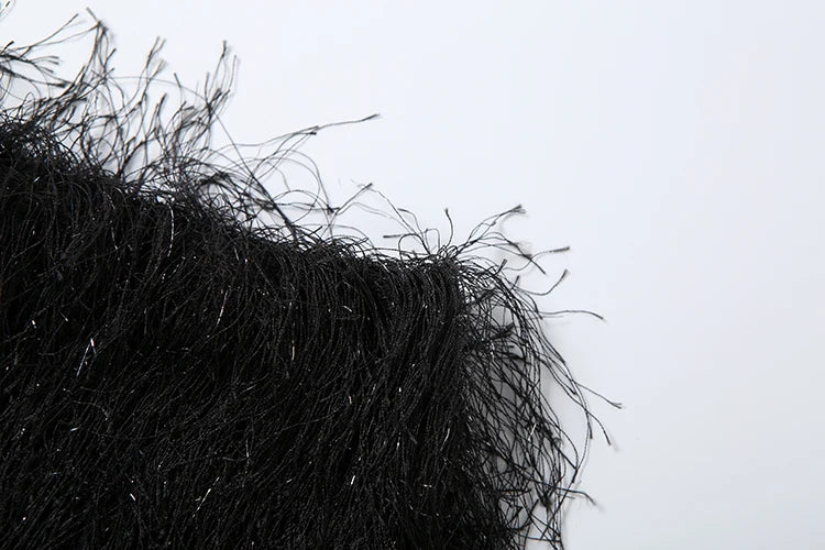 Party 2 Piece Set Women Jacquard Full Sleeve O-Neck Bodysuits+Tassel Shiny Threads Shorts Chic Sexy Fashion Club Suits