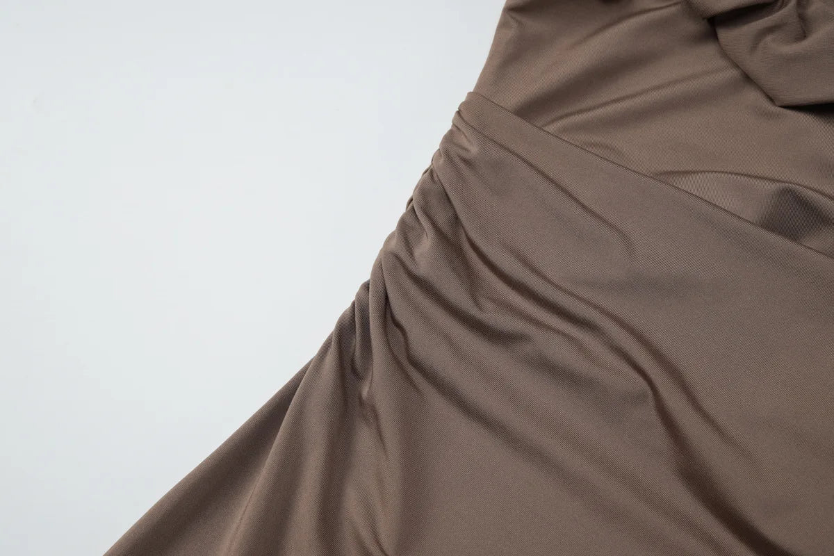 Deep V Neck Sleeveless Ruched Long Dresses for Women Solid Color Elegant Summer Dresses 2026