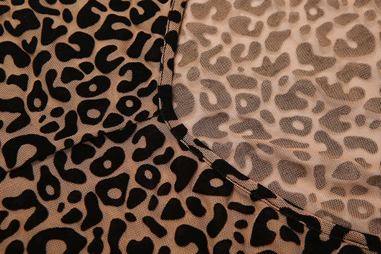 Sexy Leopard Print Romper Women Flocking Backless Tight Bandage Midnight Hipster Street Activity Sleeveless Playsuits