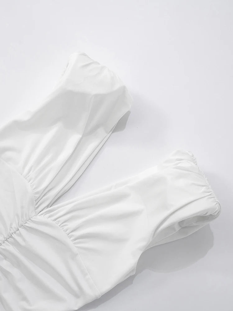 Contrast Patchwork Maxi Dress Women Sexy Ruched Deep V-Neck Sleeveless Midnight Prom Party Elegant Splits Vestidos