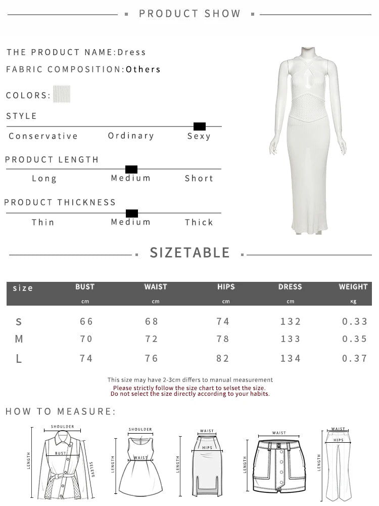 Solid Elegant Dress Women Low-Neck Cross Shoulder Strap Backless Robe Midnight Banquet Party Hipster Long Bodycon